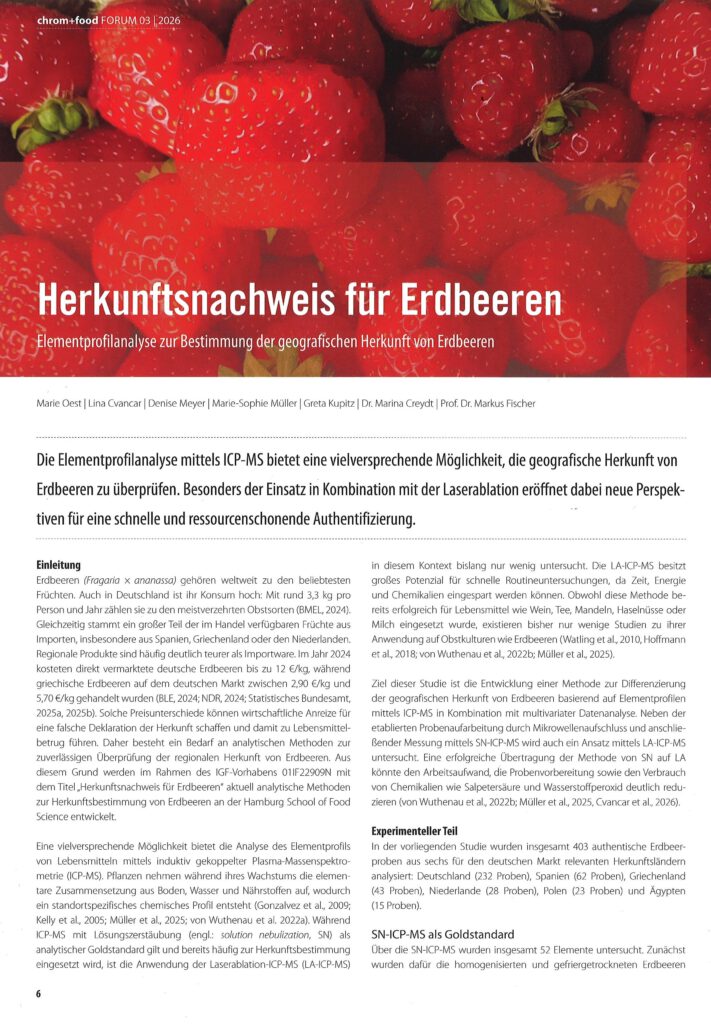 Herkunftsnachweis für Erdbeeren