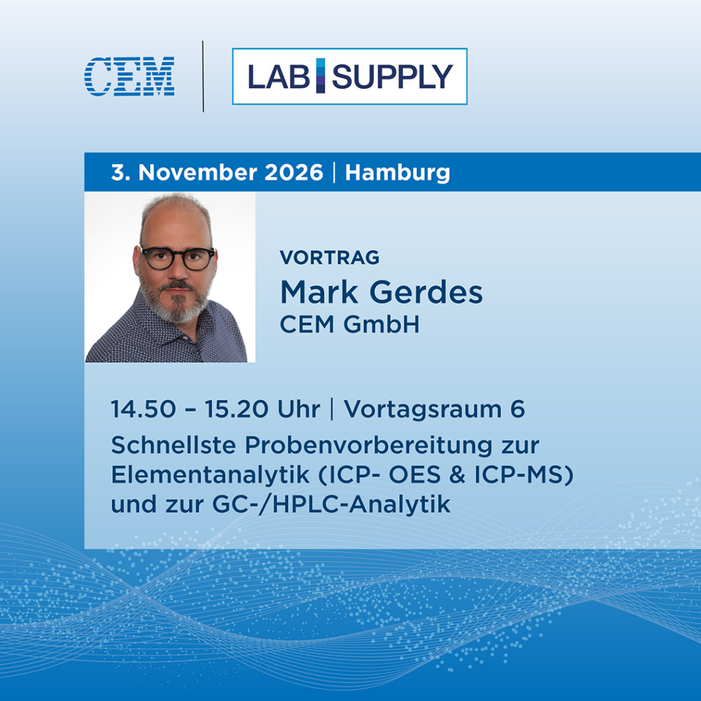 Neuheiten von CEM auf der LabSupply 2026 in Hamburg