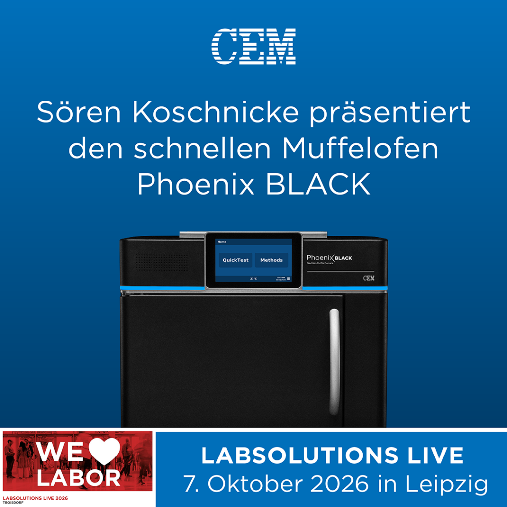 Treffen Sie CEM auf der LabSolution live 2026 in Leipzig